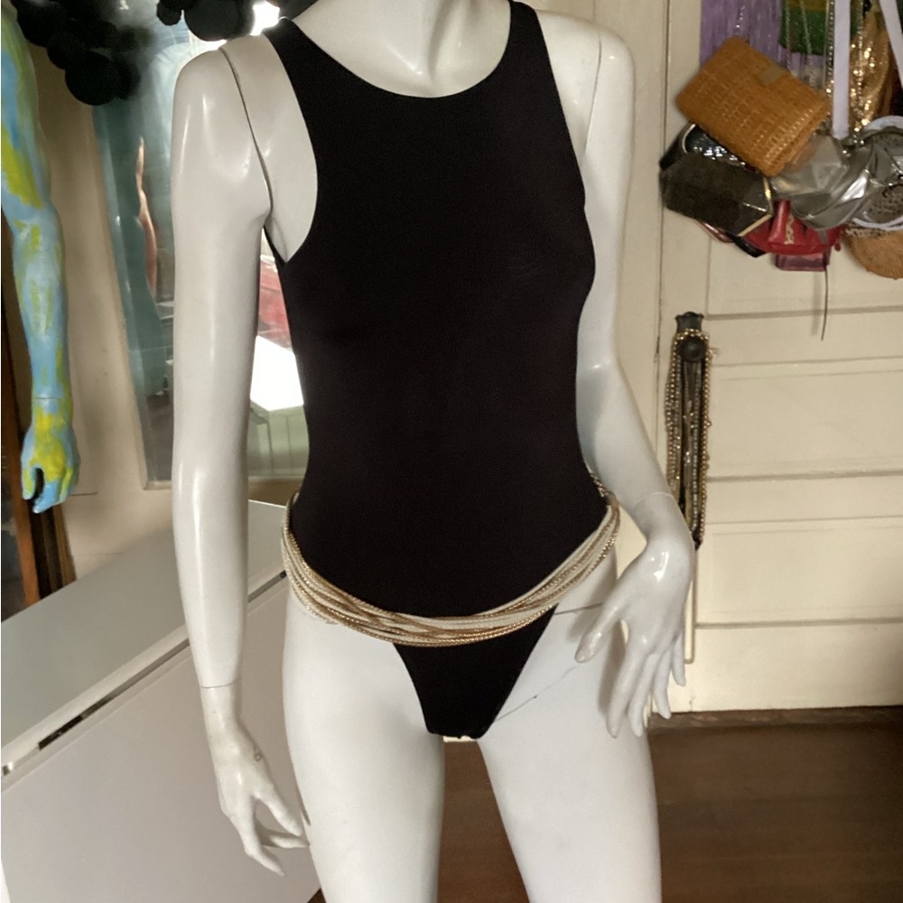 White and Gold hip belt